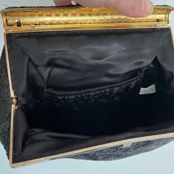 Vintage 1950’s Black Art Deco Hand Beaded Purse - Picture 8 of 8